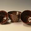 B2 Persimmon glaze 8, 7, 6.5 dia x 4.5 h set (3) $75